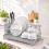 Scolapiatti con beccuccio girevole e portaposate, grigio, larghezza 43 cm 6