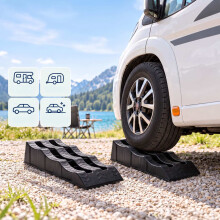Wohnmobil-Nivellierungsrampen, 2er-Pack, mit 3 Stufenhöhen, bis zu 10 cm