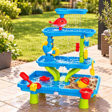 Wasserspieltisch für Kinder mit 4 Ebenen und Meerestieren, 20-teiliges Set