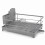 Scolapiatti con beccuccio girevole e portaposate, grigio, larghezza 43 cm 10