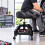 Sgabello da officina con schienale e sollevamento a gas, altezza 50–65 cm 1