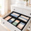 Set di 16 scatole organizer per cassetti in 3 misure, nere 1