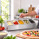 Set di contenitori per ingredienti con 5 ciotole GN 1/6 e coperchi 7
