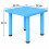 Tavolino per bambini, per interni ed esterni, 62 x 62 cm, blu 4