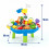 Tavolo da gioco acquatico a tema pirati per bambini con 3 scomparti e set di accessori da 25 pezzi 4