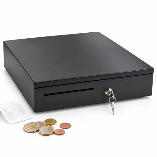 Cassetto elettronico per contanti con 8 scomparti per monete e 5 per banconote 1