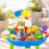 Tavolo da gioco acquatico a tema pirati per bambini con 3 scomparti e set di accessori da 25 pezzi 5