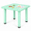 Tavolino per bambini, per interni ed esterni, 62 x 62 cm, verde menta 2