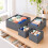 Set di 16 scatole organizer per cassetti in 3 misure, grigio scuro 7
