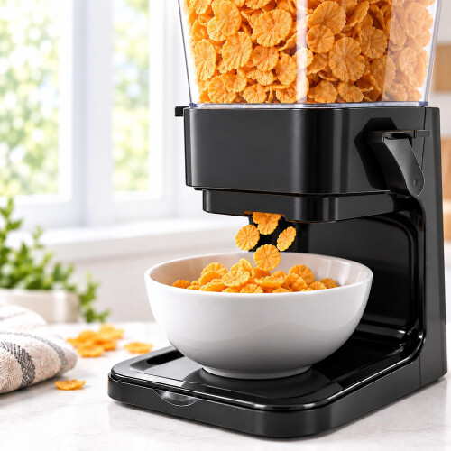 Set di 2 dispenser per cereali, 5.5 litri ciascuno, con dosaggio controllato 2