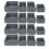 Set di 16 scatole organizer per cassetti in 3 misure, grigio scuro 10