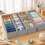 Set di 8 organizer per cassetti con divisori, grigio chiaro 7