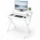 Scrivania pieghevole per computer con supporto per monitor e 2 livelli 2