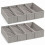 Set di 8 organizer per cassetti con divisori, grigio chiaro 10