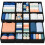 Set di 16 scatole organizer per cassetti in 3 misure, nere 2