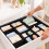 Set di 16 scatole organizer per cassetti in 3 misure, nere 3