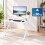 Scrivania pieghevole per computer con supporto per monitor e 2 livelli 7