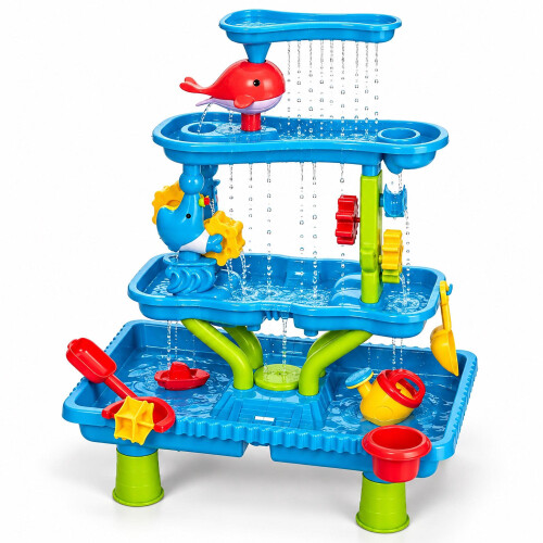 Tavolo da gioco acquatico per bambini con 4 livelli e animali marini 1