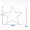Stella di Natale a LED a batteria con telecomando e timer, 40 LED, IP44 4