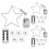 Stella di Natale a LED a batteria con telecomando e timer, 40 LED, IP44 10