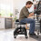 Sgabello da officina con schienale e sollevamento a gas, altezza 50–65 cm 3