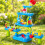 Kinder-Wassertisch-Set mit 5 Ebenen, Wasserfall und Becken, 20-teilig 5