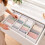 Set di 8 organizer per cassetti con divisori, colore bianco 5