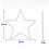 Stella di Natale a LED a batteria con telecomando e timer, 40 LED, IP44 4