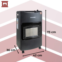 Flüssiggas-Heizgerät 4200 W mit 30 mbar Reduzierstück und Schlauch
