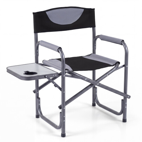 Costway Folding Camping Chair Padded with Side Table for Picnic 1