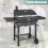 Costway Camping Charcoal Grill BBQ Smoker Combo with 2 Wheels 2 Side Tables 3