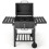 Costway Camping Charcoal Grill BBQ Smoker Combo with 2 Wheels 2 Side Tables 6