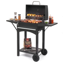 Barbecue Camping Steel BBQ Grills Side Burner Charcoal Powered Travel Picnic