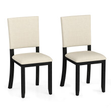 Upholstered Dining Chairs Set of 2 with Soft Padded Seat