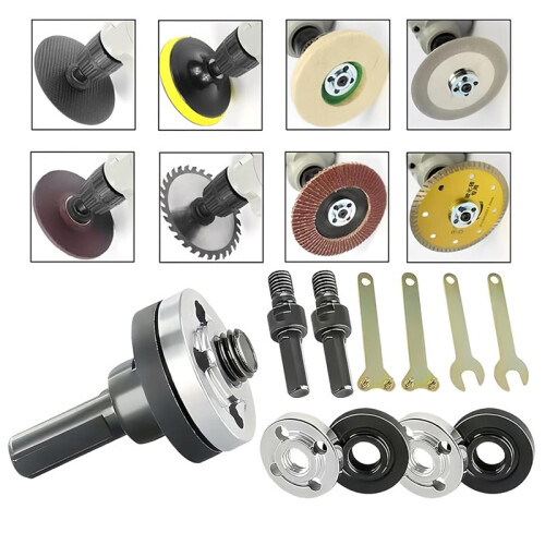 Electric Drill Angle Grinder Connecting Rod Set, Angle Grinder Tool Drill Arbor Mandrel Adaptor with Replacement Grinder 2