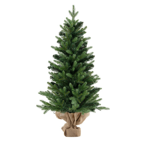 Künstlicher Weihnachtsbaum 90 cm, 50 LEDs, Timer, Leinenfuß 2