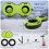 Ciambella da neve gonfiabile per 2 persone, verde, include pompa e maniglie 1