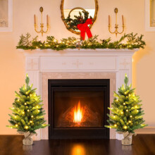 Beleuchteter Mini-Weihnachtsbaum, 60 cm, 35 warmweiße LEDs