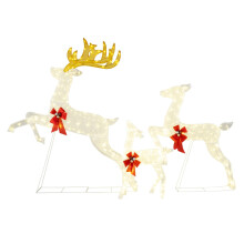 Beleuchtetes Weihnachtsrentier-Set, 3-teilig, 330 warmweiße LEDs