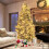 Albero di Natale artificiale da 210 cm, preilluminato con 300 LED a luce calda. 1