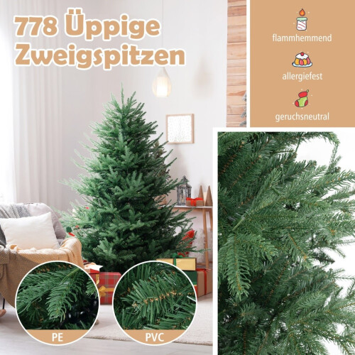 1,80 m hoher künstlicher Weihnachtsbaum mit 240 LED-Lichtern 2