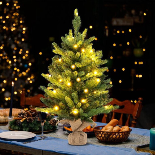 Beleuchteter Mini-Weihnachtsbaum, 60 cm, 35 warmweiße LEDs 1