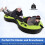 Ciambella da neve gonfiabile per 2 persone, verde, include pompa e maniglie 3
