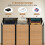 Costway 66CM Tall Laundry Hamper 3 Section Laundry Sorter with Lid 8