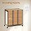 Costway 66CM Tall Laundry Hamper 3 Section Laundry Sorter with Lid 3
