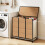 Costway 66CM Tall Laundry Hamper 3 Section Laundry Sorter with Lid 4