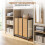 Costway 66CM Tall Laundry Hamper 3 Section Laundry Sorter with Lid 6