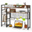 Costway Desk Shelf 4 Tier Desktop Display Rack with Metal Grid Panel 2