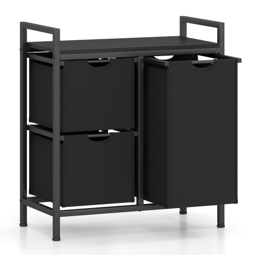 Costway Freestanding Laundry Hamper Laundry Basket Organizer
