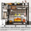 Costway Desk Shelf 4 Tier Desktop Display Rack with Metal Grid Panel 8